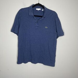 Lacoste Polo Shirt Mens Large Blue Regular Fit Alligator Logo Classic Casual